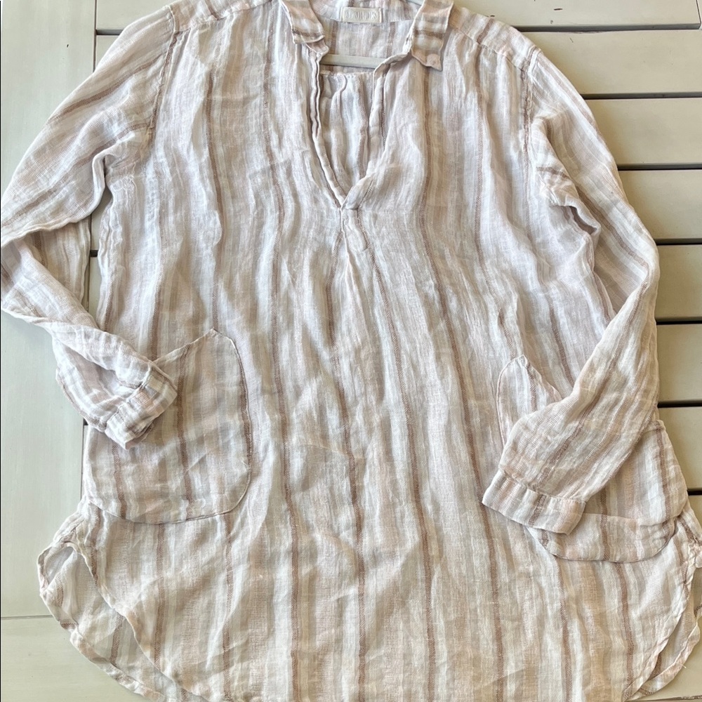 CP Shades Linen Tunic cover up Sz Medium